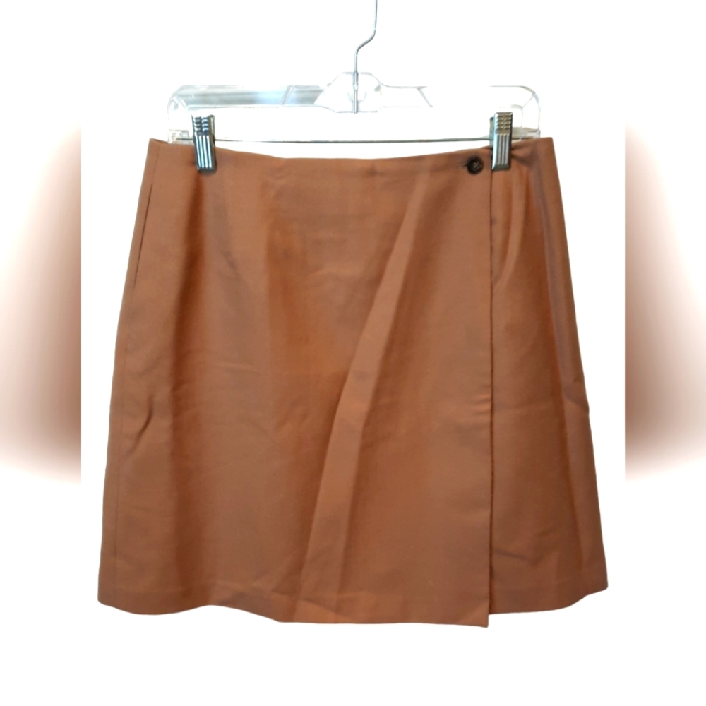 harve benard by Benard Holtzman Tan Wool Wrap Skirt size 12